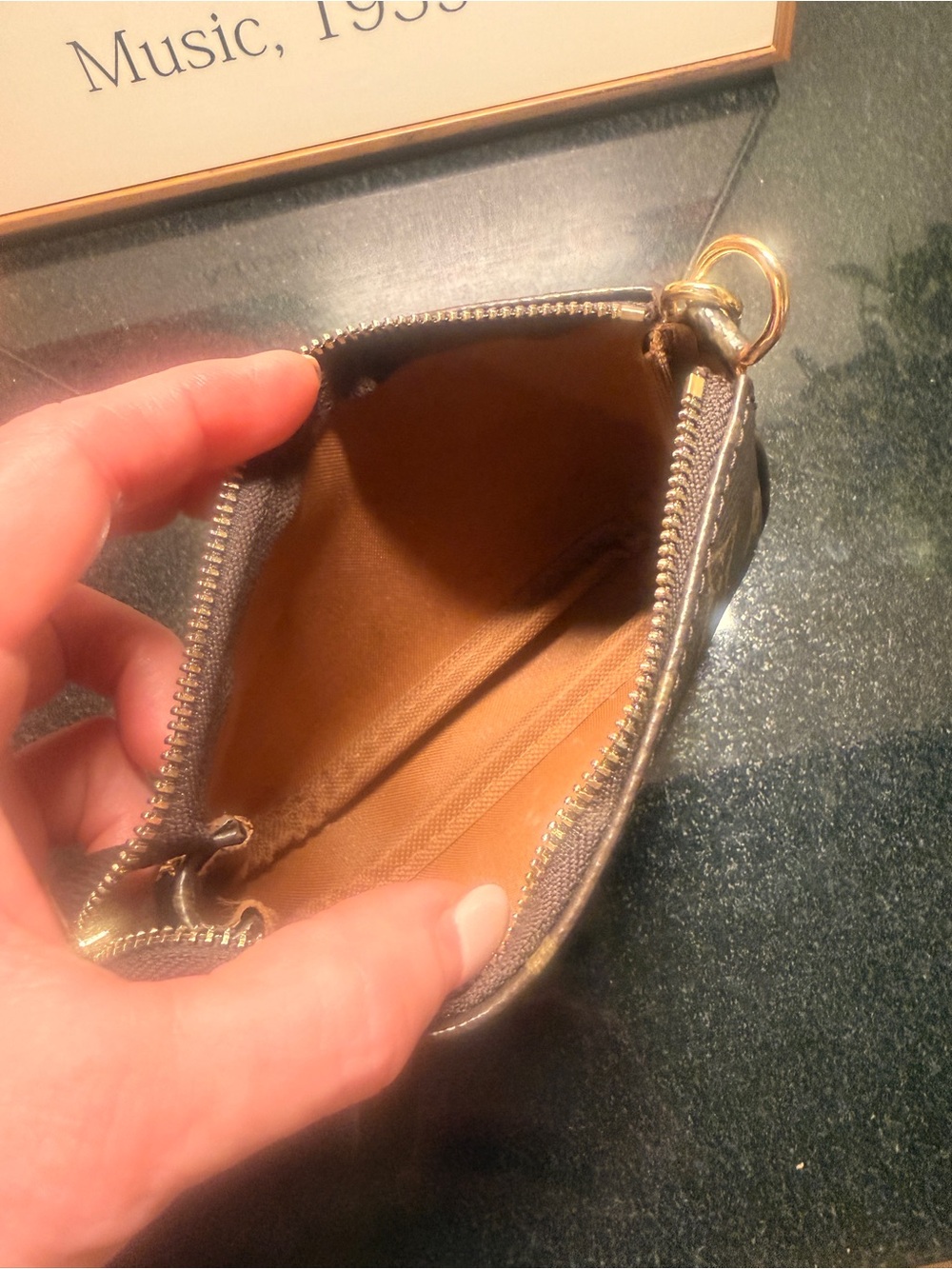 Brown Monogram Mini Bag with Gold Chain - Picture 4 of 12